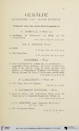 Gemälde moderner und alter Meister (Nr. 58-185)