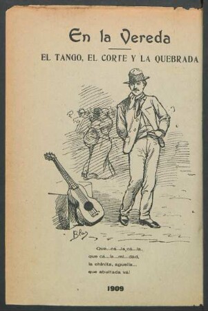 En la vereda - [Ilustración] : El tango, el corte y la quebrada
