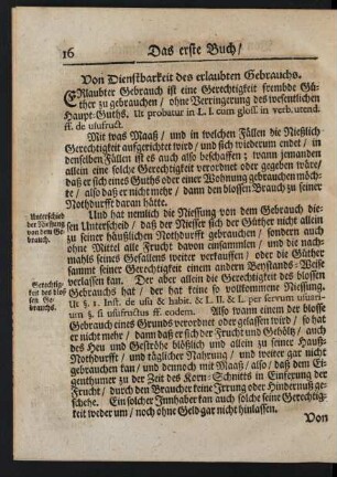 Von der Dienstbarkeit des erlaubten Gebrauches