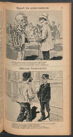 Sport de enterradores [y] Oficina inverosímil - [Viñetas cómicas]