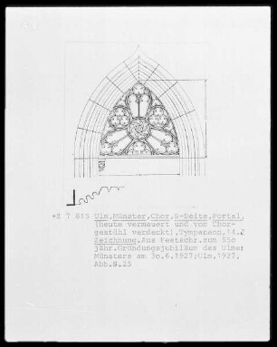 Ulm, Münster, Chor, Südseite, Portal, Tympanon