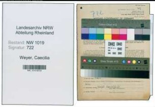 Entnazifizierung Caecilia Weyer , geb. 07.04.1915 (Studienassessorin)