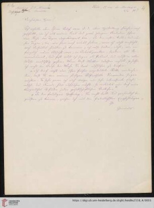 Brief von Georg Gottfried Gervinus an Johann Friedrich Minssen