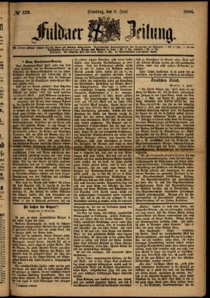 Ausgabe vom Dienstag, den 08. Juni 1886.