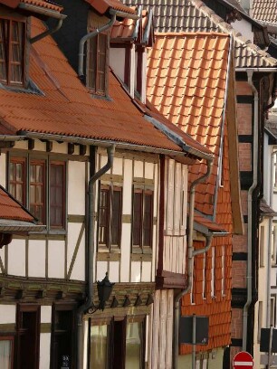 Sanierte Fachwerkhäuser in Quedlinburg