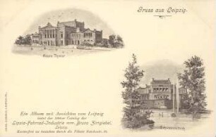 Gruss aus Leipzig: Neues Theater ; Schwanenteich