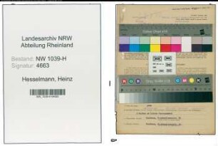 Entnazifizierung Heinz Hesselmann , geb. 01.09.1915 (Elektriker)
