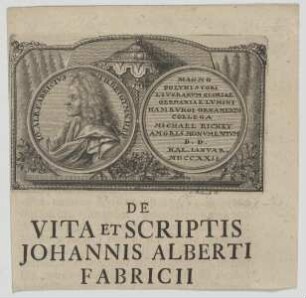 Bildnis des Johann Albertus Fabricius