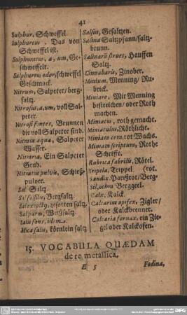 15. Vocabula Quaedam de re metallica