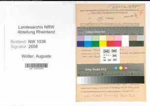 Entnazifizierung Auguste Wolter , geb. 21.08.1901 (Lehrerin)