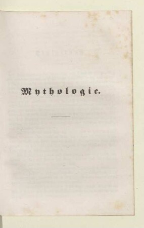 Mythologie