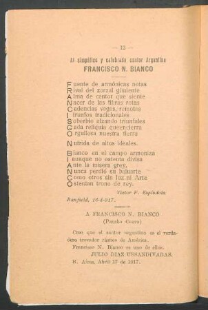 A Francisco N. Bianco (Pancho Cueva) - [Pensamiento]