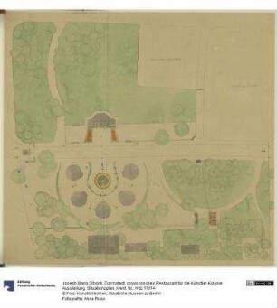 Darmstadt, provisorisches Restaurant für die Künstler Kolonie Ausstellung, Situationsplan