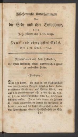 Neun und vierzigstes Stück