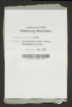 Eine Wiese und ein Land zu Bilstein als Afterlehen vom Schloß Bilstein. Vasall: Hans Adam Schmitten