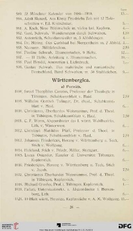 Württembergica (Nr. 1008-1217)