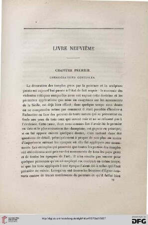 Chapitre premier. Considérations générales