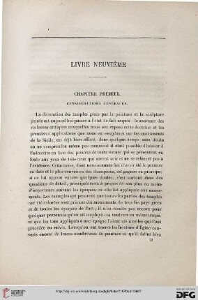 Chapitre premier. Considérations générales