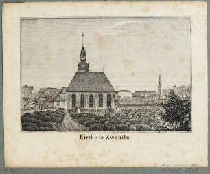 Die Trinitatiskirche in Zwönitz, Blick von Süden