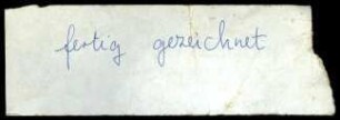 Fundzettel "gezeichnet"