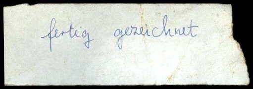 Fundzettel "gezeichnet"