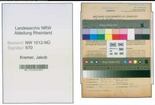 Entnazifizierung Jakob Kremer , geb. 10.08.1893 (Landwirt)