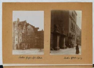 Speicher, Stettin. Schloss, Stettin: Ansicht Speicher, Ansicht Eingang zum Schloss (aus: Skizzen- und Fotoalbum 25)