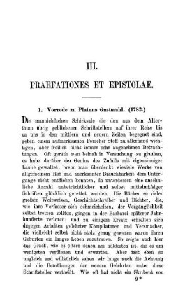 III. Praefationes Et Epistolae