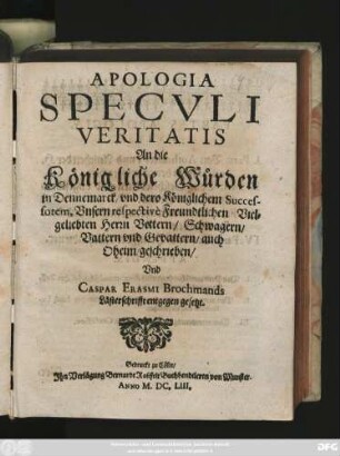 Apologia Speculi Veritatis