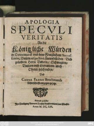 Apologia Speculi Veritatis