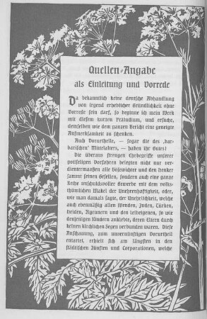 Quellen-Angabe als Einleitung und Vorrede