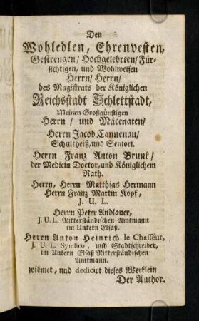 1r, Den Wohledlen, Ehrenvesten, Gestrengen, ...