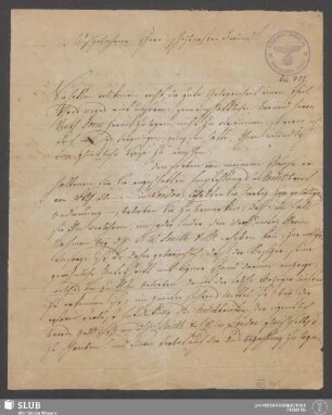 711: Brief von Friedrich Jacob von der Nüll an Friedrich Mohs vom 29.11.1817 - XVII 765 8.