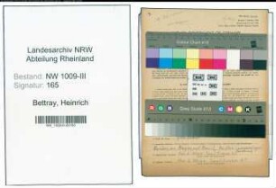 Entnazifizierung Heinrich Bettray , geb. 03.03.1903 (Schlosser)