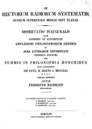 De rectorum Radiorum systematis, quorum superficies Mediae sint Planae
