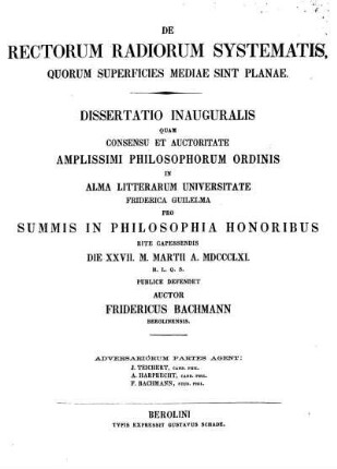 De rectorum Radiorum systematis, quorum superficies Mediae sint Planae