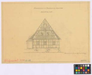 Buchenrod (Landkreis Coburg): Bauernhaus Nummer 20. Haupthaus (Giebel-Ansicht)