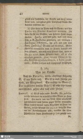§. 36. Von der Koralle