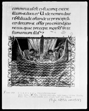 Perikopenbuch — Christus besänftigt den Sturm, Folio 22recto