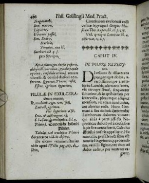 Caput IV. De Dolore Nephritico.