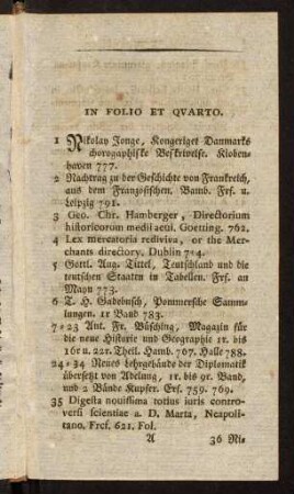 1-11, In Folio et Qvarto.