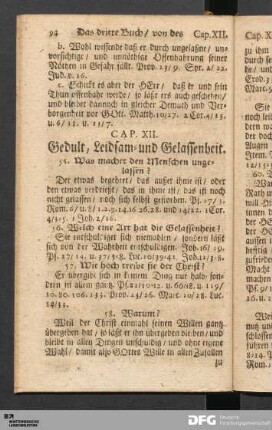 Cap. XII. Gedult, Leidsam- und Gelassenheit.