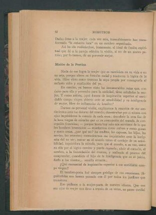 Misión de la poetisa