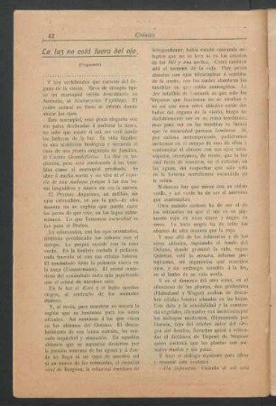 La luz no está fuera del ojo. : (Fragmento)