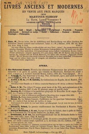 Livres anciens et modernes en vente aux prix marqués chez Martinus Nijhoff à La Haye, 659