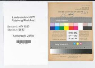 Entnazifizierung Jakob Kerkenrath , geb. 01.12.1886 (Tischler)