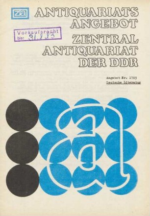 Nr. 1783: Deutsche Literatur