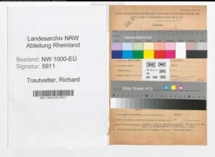 Entnazifizierung Richard Trautvetter, geb. 23.11.1898 (Bankangest.)