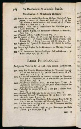 268-274, Libri Philologici.