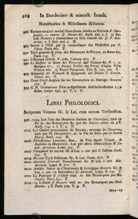 268-274, Libri Philologici.